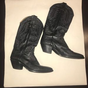 Leather Lizard Skin Cowboy Boots Vibram